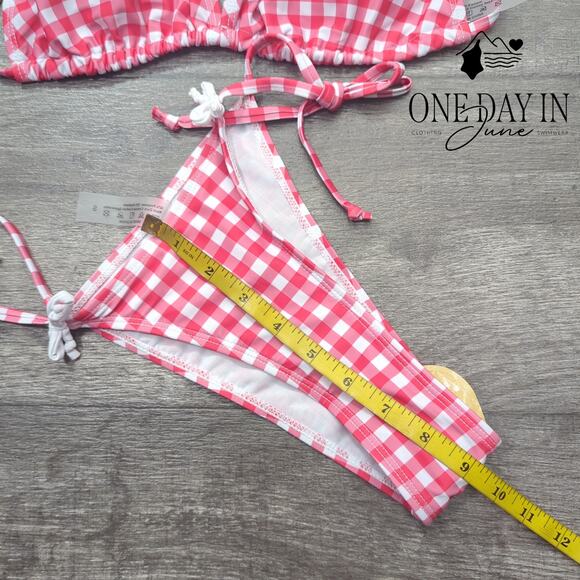 CharmLeaks Adjustable Triangle Tie Side Cheeky Bikini Swimsuit Size S - Picture 4 of 5